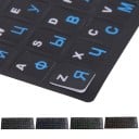 Přelepky na klávesnici s ruskou azbukou a anglickou abecedou Sada nálepek z PVC Rozměr nálepky 1,3 x 1,1 cm Pro psaní rusky i anglicky 5