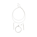 Premium 3-i-1 set av glänsande smycken Halsband Armband Örhängen Kopparlegering Minimalistisk lätt lyx för kvinnor 4