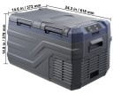 Prenosná autochladnička 25 l 618×372×376 mm modro šedá kompaktná do auta na cestovanie výlety aj kempovanie 2