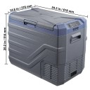 Prenosná autochladnička 45 l 618×376×514 mm modro šedá kompaktná do auta na cestovanie kempovanie aj dlhšie jazdy 2