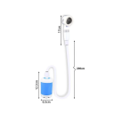 Přenosná dobíjecí venkovní sprcha 5l-3l/min 200cm hadice ABS PVC Masážní hlavice Tryska na mytí auta Kempování Cestování Nabíjecí kabel 2
