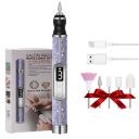 Přenosná elektrická bruska na nehty 20000 ot./min se 4 rychlostmi USB nabíjením a LED displejem pro manikúru pedikúru a leštění 3