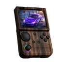 Prenosná retro herná konzola 64 GB s 18000+ hrami hnedý drevený vzhľad RGB podsvietenie kolieska prenosné hranie 2