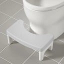 Prenosná zaoblená stolička k toalete Plastová podnožka k WC Protiskluzový podstavec k toalete 39 x 22 x 16 cm 3