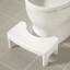 Prenosná zaoblená stolička k toalete Plastová podnožka k WC Protišmykový podstavec k toalete Toaletná stolička pod nohy 39 x 22 x 16 cm 1