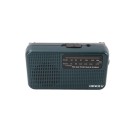Přenosné rádio FM a AM 12,7 x 7,4 x 3,4 cm Sluchátkový konektor 3,5 mm Reproduktor 1 W Anténa 180° 6