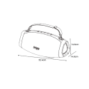 Přenosný Bluetooth reproduktor W-KING 70 W s bezdrátovým mikrofonem karaoke vodotěsný 42 h powerbanka 32,4 x 14,8 x 14,6 cm černý venkovní 3