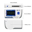 Prenosný EKG monitor Lepu PC-80B Bluetooth a USB nabíjanie Farebný displej s krivkou Rozmery 125 x 70 x 21,5 mm Biely Na meranie tepu 3