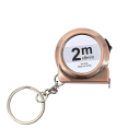 Přenosný mini svinovací metr kapesní 2 m kovové pouzdro s kroužkem na klíče kompaktní měřidlo pro domácnost cestování 2