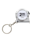 Přenosný mini svinovací metr kapesní 2 m kovové pouzdro s kroužkem na klíče kompaktní měřidlo pro domácnost cestování 3