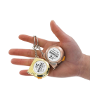 Přenosný mini svinovací metr kapesní 2 m kovové pouzdro s kroužkem na klíče kompaktní měřidlo pro domácnost cestování 4