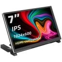 Prenosný monitor SHCHV 7" IPS dotykový displej 1024 x 600 LCD HDMI pre Raspberry Pi 5 / 4B / 3B+ a PC s držiakom 17