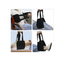 Prenosný ošetrovací popruh pre pacientov a seniorov bezpečnostná zdvíhacia pomôcka 78 x 24 cm polyester s vypolstrovaním čierny na presun 2