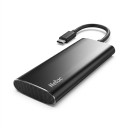 Přenosný SSD disk 2 TB s USB-C a přenosem až 550 MB/s jako tenké černé externí úložiště pro počítač i Mac a konzole PS4 a Xbox 2