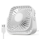 Přenosný stolní ventilátor 12,2x11,3x5,5 cm se 3 rychlostními stupni a naklápěcí hlavou pro pracovní stůl, ložnici i cestování 2