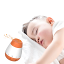 Přenosný stroj na uspávání dětí s 6 uklidňujícími zvuky, včetně ticha a srdečního tepu, pohotovostní režim, oranžová barva, 9,8 x 7,7 cm 2