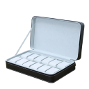 Přenosný úložný box na hodinky s 12 sloty na zip PU kůže s organizérem pro bezpečné uložení a cestování s hodinkami 3