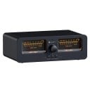 Přepínač reproduktorů LC30 s duálním analogovým VU metrem 2 v 2 výstupy nad 200 W na kanál DB panel a dálkové ovládání černý 1