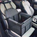 Přepravní box pro psy a kočky do auta 39 x 39 x 28 cm Bezpečnostní sedačka s popruhy Pevná konstrukce Síťované stěny 7