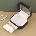 Presentask för klockor 11 × 9,5 × 6 cm Akrylask för klockor med lock presentförpackning för klockor eller smycken 6