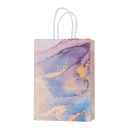 Presentpåsar 5 st 21 x 15 x 8 cm Flerfärgade med guldmarmorering Kraftpapper med handtag för födelsedagar och bröllop 2