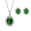 Presentset för kvinnor halsband och örhängen med dekorativ sten 2