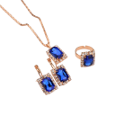Presentset för kvinnor halsband, örhängen och ring 3