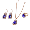 Presentset för kvinnor halsband, örhängen och ring V188 3