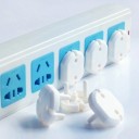 Presina di sicurezza per presa 10 pz Copertura ovale che protegge i bambini da scosse elettriche Plastica bianca Dimensioni 3,7 x 3,3 x 1,6 cm 5
