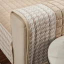 Prešívaný poťah na pohovku protiskluzový 110 x 240 cm vzor houndstooth ochrana sedačky do obývacej izby aj pre domáce zvieratá 16