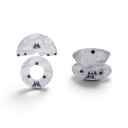 Presse-purée pliable à café Léger et portable 13,5 x 9,5 cm Conique avec socle à pressions Blanc avec motif de courbes de niveau Pour le camping 1