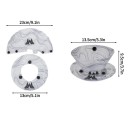 Presse-purée pliable à café Léger et portable 13,5 x 9,5 cm Conique avec socle à pressions Blanc avec motif de courbes de niveau Pour le camping 2