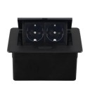 Presso a scomparsa 2× EU 153 × 117 mm pannello in lega di alluminio con pulsante di estrazione lenta per piano di lavoro 1