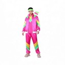 Převlek retro tepláková souprava pro dospělé Lesklá bunda na zip a kalhoty Polyester Styl 80. let Na párty a karneval 13