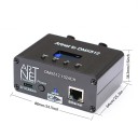 Prevodník Art-Net na DMX512 2 porty RDM a sACN 1024 kanálov displej s ovládaním menu napájanie 5 V DC 500 mA čierny na osvetlenie a klub 2