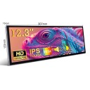 Přídavný monitor 12,3" IPS HD 1920 x 720 s HDMI a USB-C i reproduktory Rozšířený displej s VESA Černý Do PC i ke konzoli pro monitoring 2