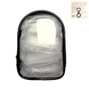Priehľadná cestovná taštička s príveskom 15×10,5×5 cm PVC na organizáciu kozmetiky, drobností a hygienických potrieb 4