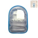 Priehľadná cestovná taštička s príveskom 15×10,5×5 cm PVC na organizáciu kozmetiky, drobností a hygienických potrieb 5