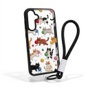 Priehľadný kryt s poutkom na zápästie Samsung Galaxy A26 5G Odolný Motiv mačiek s klubíčkami Čierne hrany Ochrana fotoaparátu Obal na mobil 1