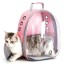 Priehľadný priedušný batoh na mačky Cestovný batoh na prepravu mačiek Plastový nosič pre mačky 40 x 16 x 34 cm 3