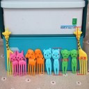 Prikkers voor hapjes met dieren - 10 stuks 3