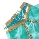Prinsessa Jasmine -asu Tyttöjen prinsessa Jasmine cosplay -asu Karnevaaliasu tytöille Halloween-asu 3