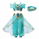 Prinsessa Jasmine -asu Tyttöjen prinsessa Jasmine cosplay -asu Karnevaaliasu tytöille Halloween-asu 2