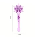 Prinsesse sne stok 34 x 14 x 4 cm Lysende fe stok med lyd Børnelegetøj snefnug på batteri 6