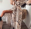 Printet wrap-kjole 1