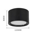 Přisazené LED stropní svítidlo 15W kulaté 66x100 mm hliníkové tělo neutrální bílé světlo interiérové osvětlení 9