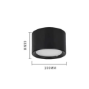Přisazené LED stropní svítidlo 15W kulaté 66x100 mm hliníkové tělo teplé bílé světlo interiérové osvětlení 9