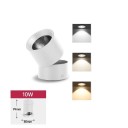 Přisazené otočné LED svítidlo 10W válcové 99x80 mm hliníkové tělo 3 barvy světla přepínání interiérové osvětlení 10