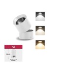 Přisazené otočné LED svítidlo 7W válcové 99x60 mm hliníkové tělo 3 barvy světla přepínání interiérové osvětlení 10