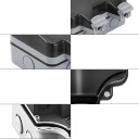 Prise extérieure double avec USB, étanche et résistant à la poussière IP66, 2× EU 16 A + 4× USB-A, plastique ABS, gris-noir, pour le jardin 3